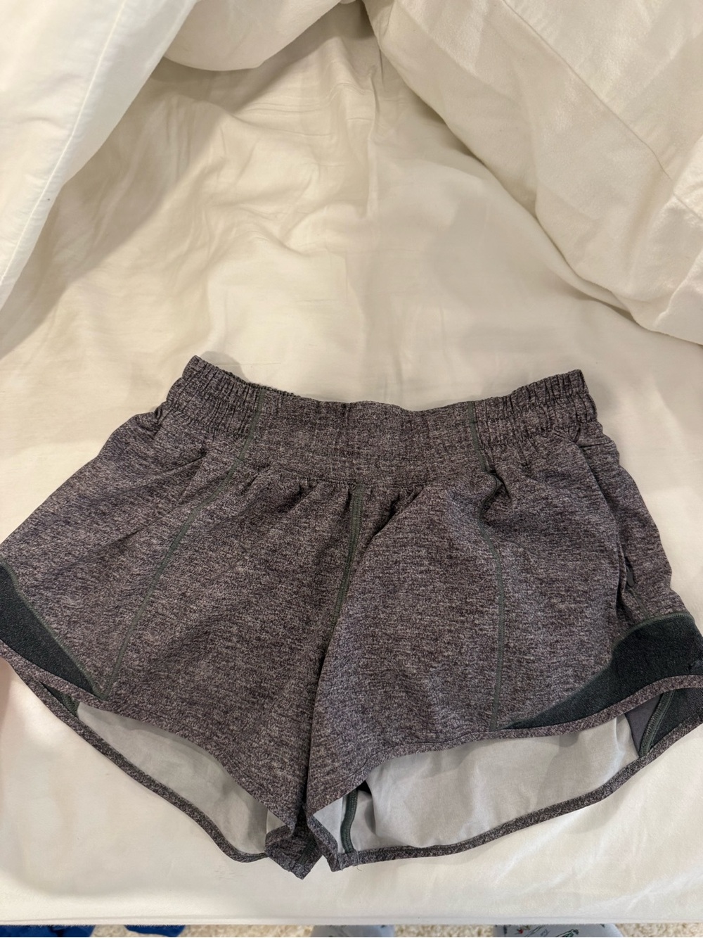 lululemon athletica Heathered Dark Gray Athletic Shorts